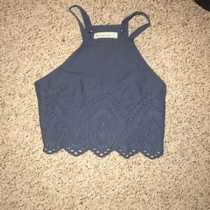 Blue crop top